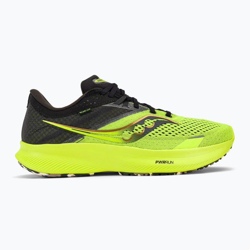 Scarpe da corsa Saucony Ride 16 da uomo, citron/nero 2