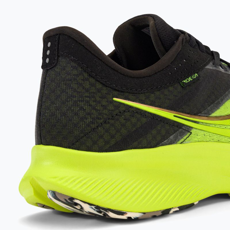 Scarpe da corsa Saucony Ride 16 da uomo, citron/nero 9