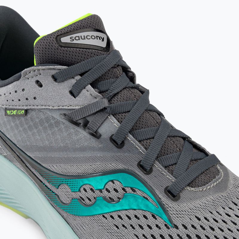 Scarpe da corsa Saucony Ride 16 fossile/palma da uomo 8