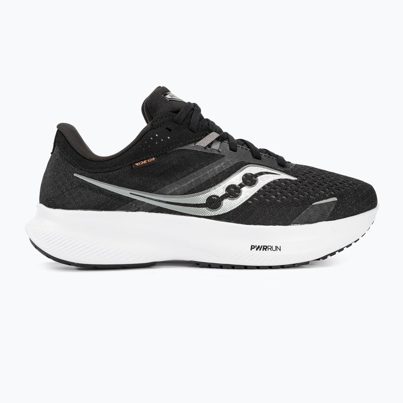 Scarpe da corsa da uomo Saucony Ride 16 nero/bianco 2