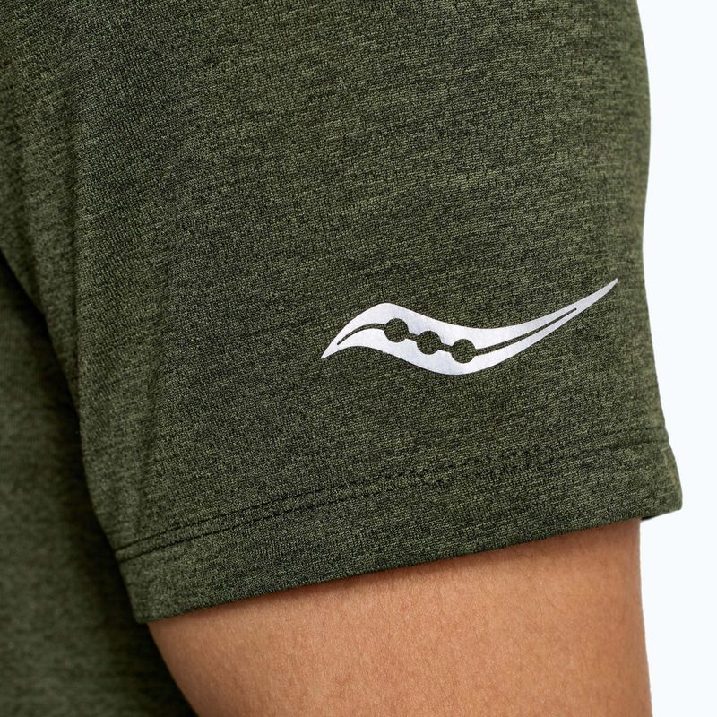 Maglietta da running Saucony Stopwatch Graphics da uomo con grafica ivy heather 4