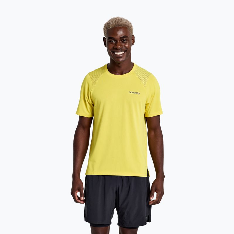 Maglietta da corsa Saucony Elevate sulphur da uomo