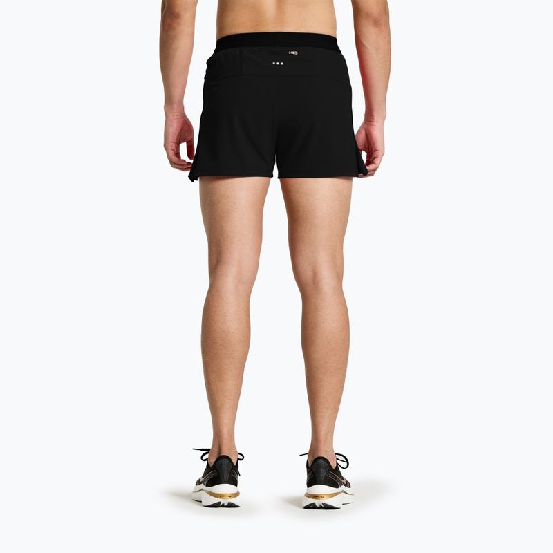 Pantaloncini da corsa Saucony Outpace 3" da uomo, nero 2