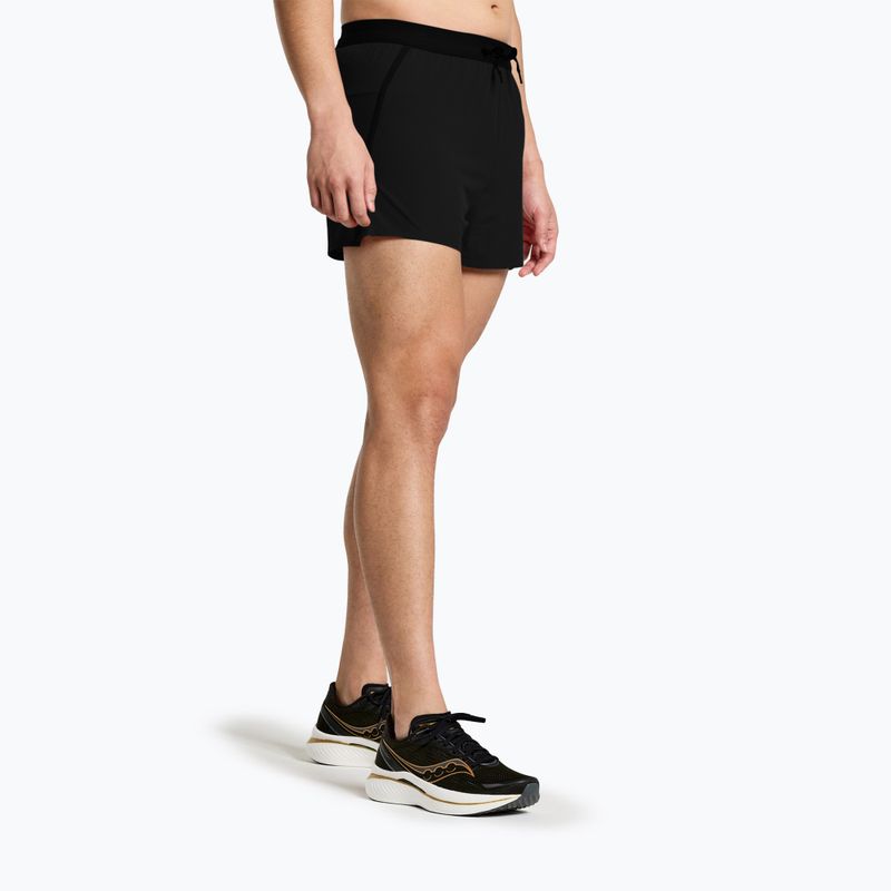 Pantaloncini da corsa Saucony Outpace 3" da uomo, nero 3