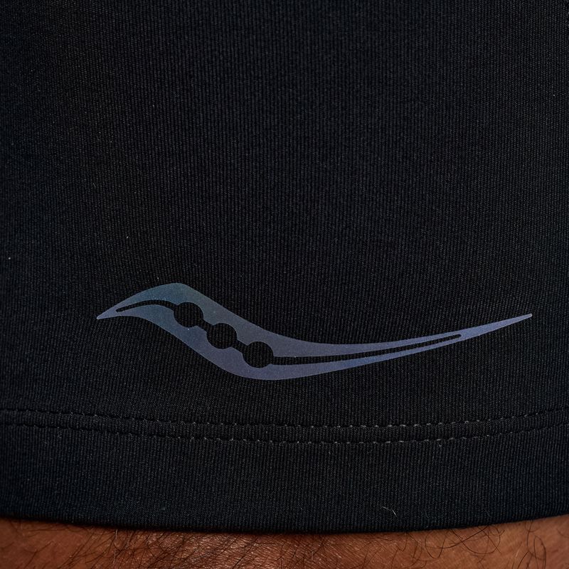 Pantaloncini da corsa Saucony Fortify foderati neri per uomo 5