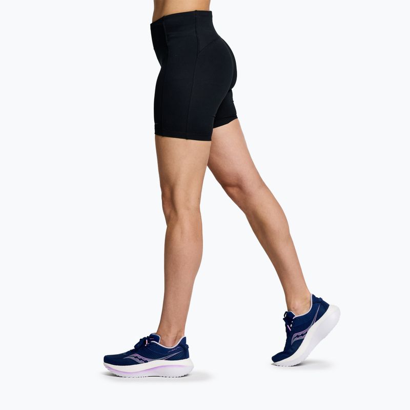 Pantaloncini da corsa da donna Saucony Fortify 6" nero 3