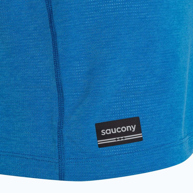 Canotta da running da uomo Saucony Stopwatch Singlet cobalto heather 4