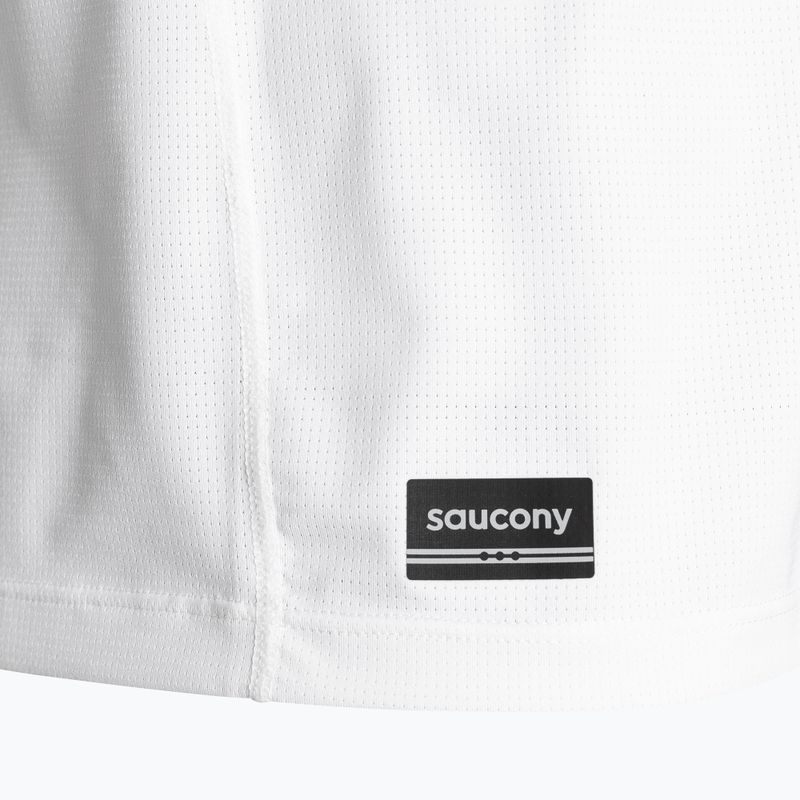 Canotta da corsa Saucony Stopwatch Singlet bianca da uomo 4