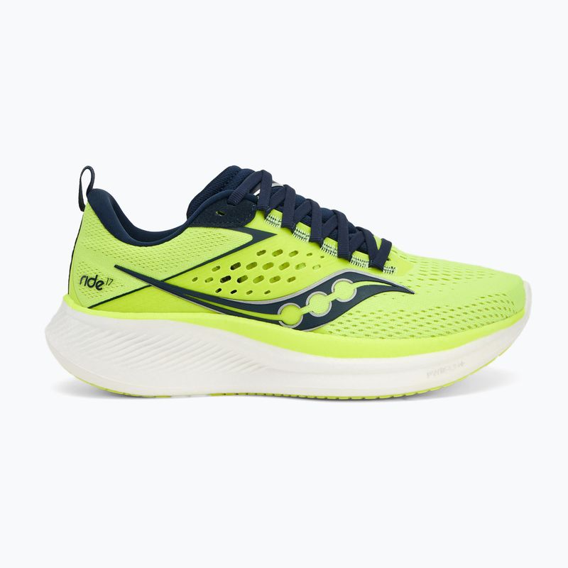 Scarpe da corsa da uomo Saucony Ride 17 citron/navy 2