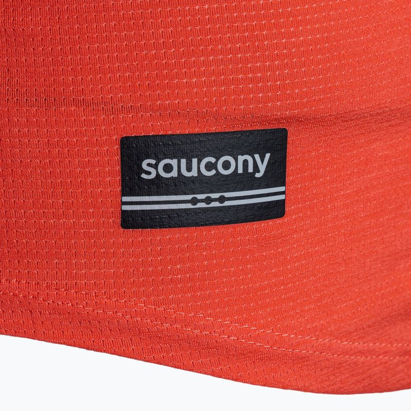 Saucony Stopwatch a manica lunga da donna, cayenne heather 3