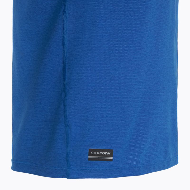 Maglietta da corsa Saucony Stopwatch SS skydiver heather da uomo 3