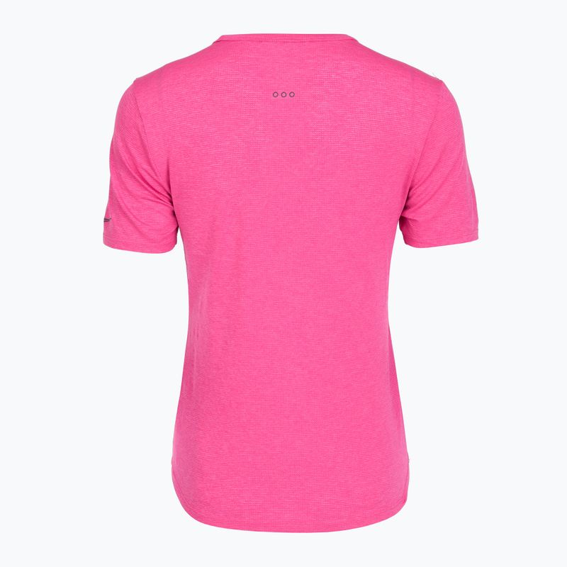 Maglietta da running Saucony Stopwatch SS fucsia heather da donna 2