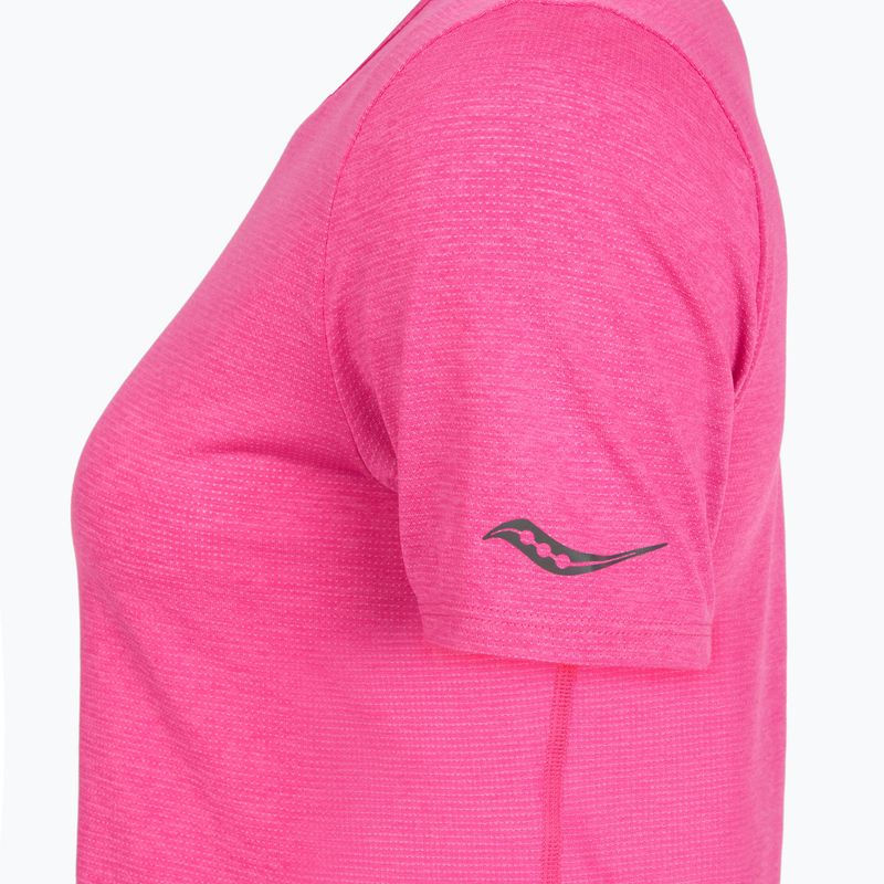Maglietta da running Saucony Stopwatch SS fucsia heather da donna 4