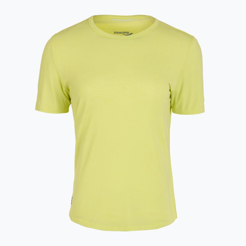 Maglietta da running Saucony Stopwatch SS sunny lime heather da donna