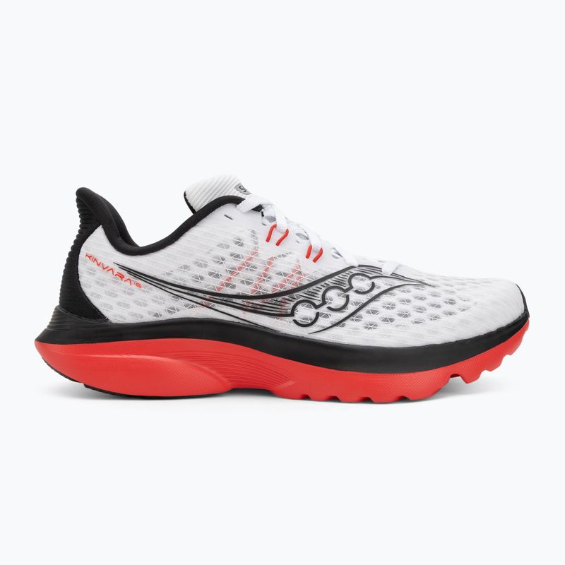 Scarpe da corsa da uomo Saucony Kinvara 16 bianco/rosso 2