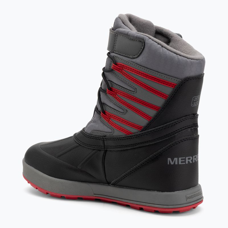 Stivali da neve per bambini Merrell Snow Bank 5.0 WP Black/Red 3