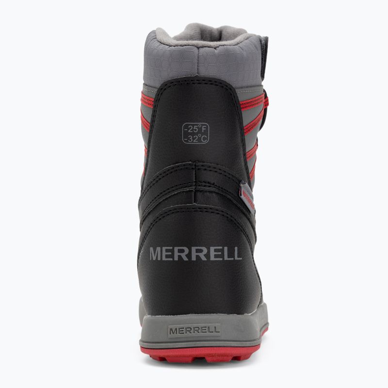 Stivali da neve per bambini Merrell Snow Bank 5.0 WP Black/Red 6