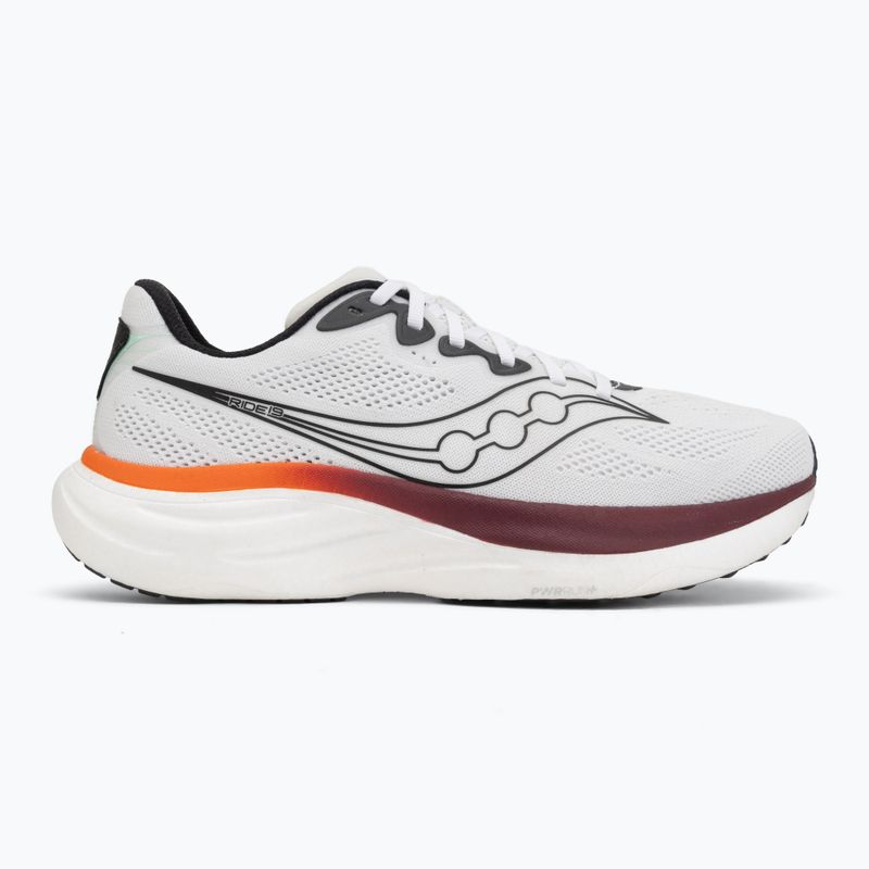Scarpe da running uomo Saucony Ride 19 white/crimson 2