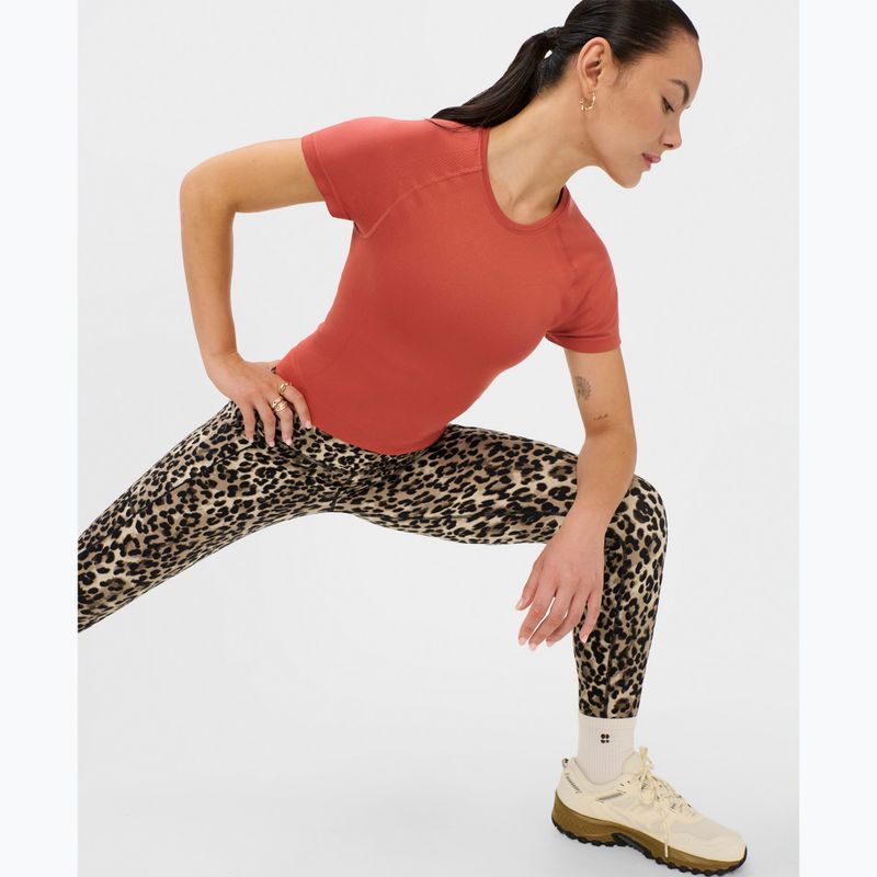 Maglietta da yoga da donna Sweaty Betty Athlete Crop Seamless Workout terrazzo red 4