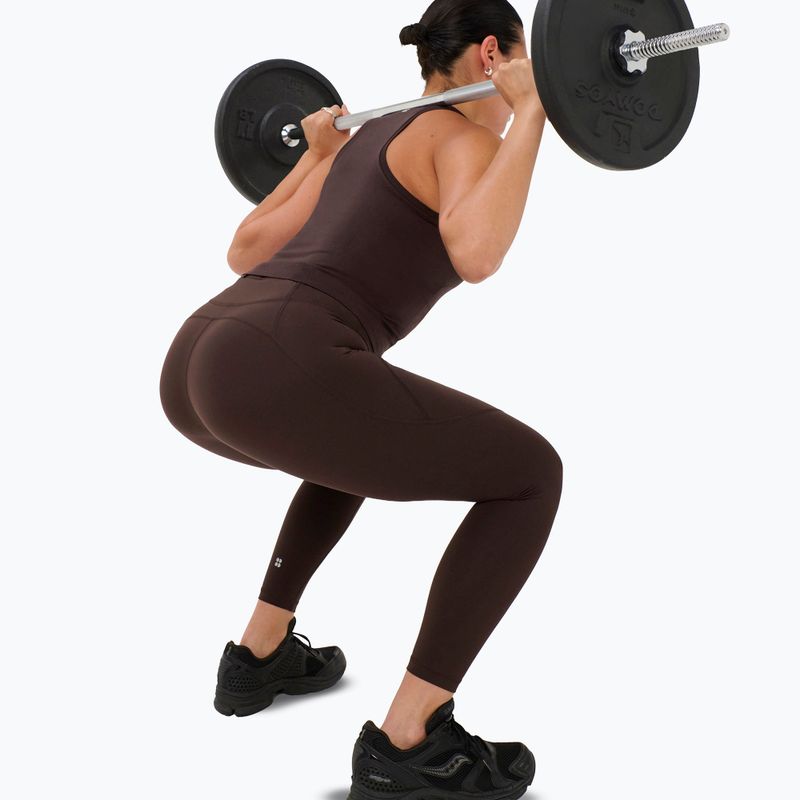 Leggings da allenamento donna Sweaty Betty Power Workout 7/8 espresso brown 4