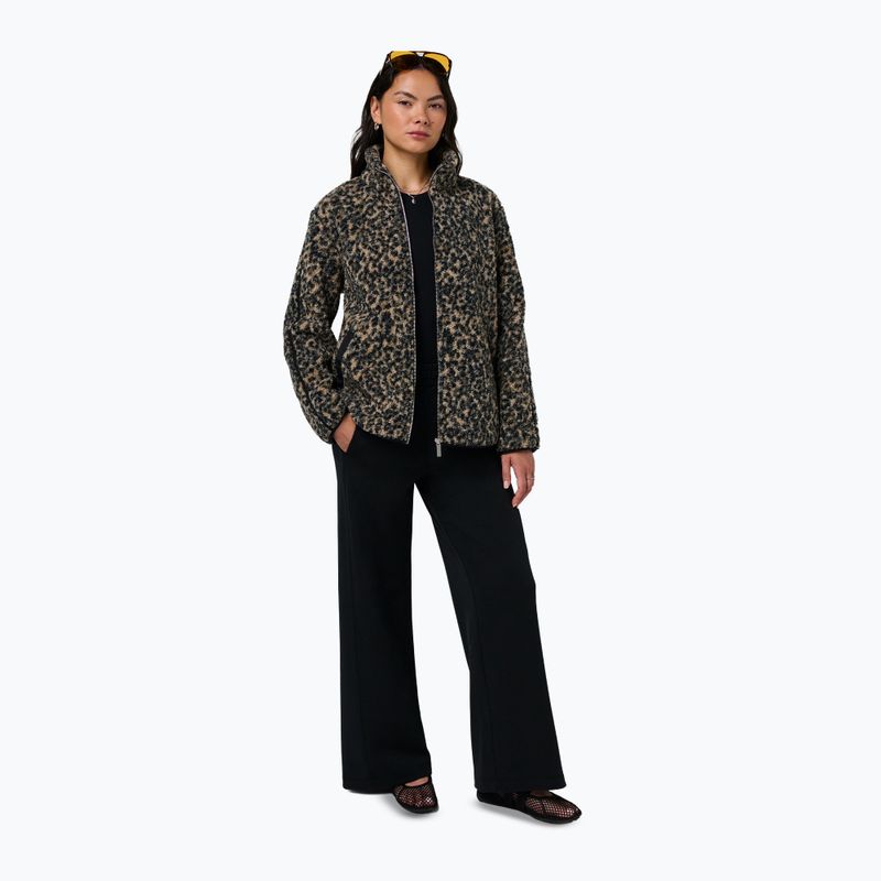 Felpa donna Sweaty Betty Plush Contrast Zip Up Fleece brown ink leopard print 2