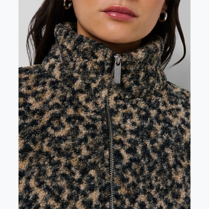 Felpa donna Sweaty Betty Plush Contrast Zip Up Fleece brown ink leopard print 5