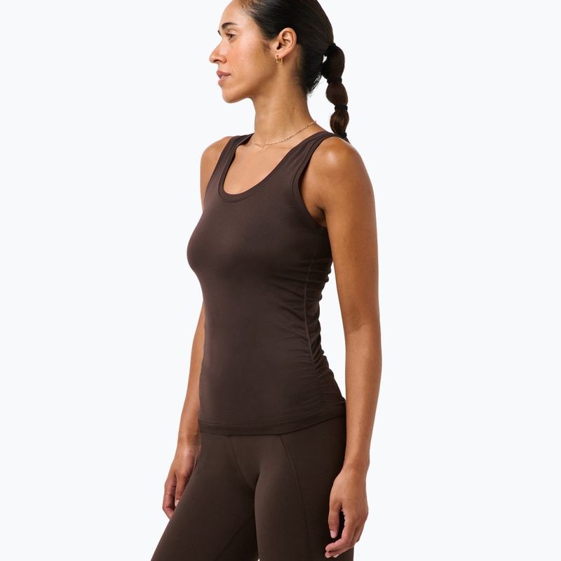 Maglietta da yoga da donna Sweaty Betty Seamless Ruched Tank espresso brown 3