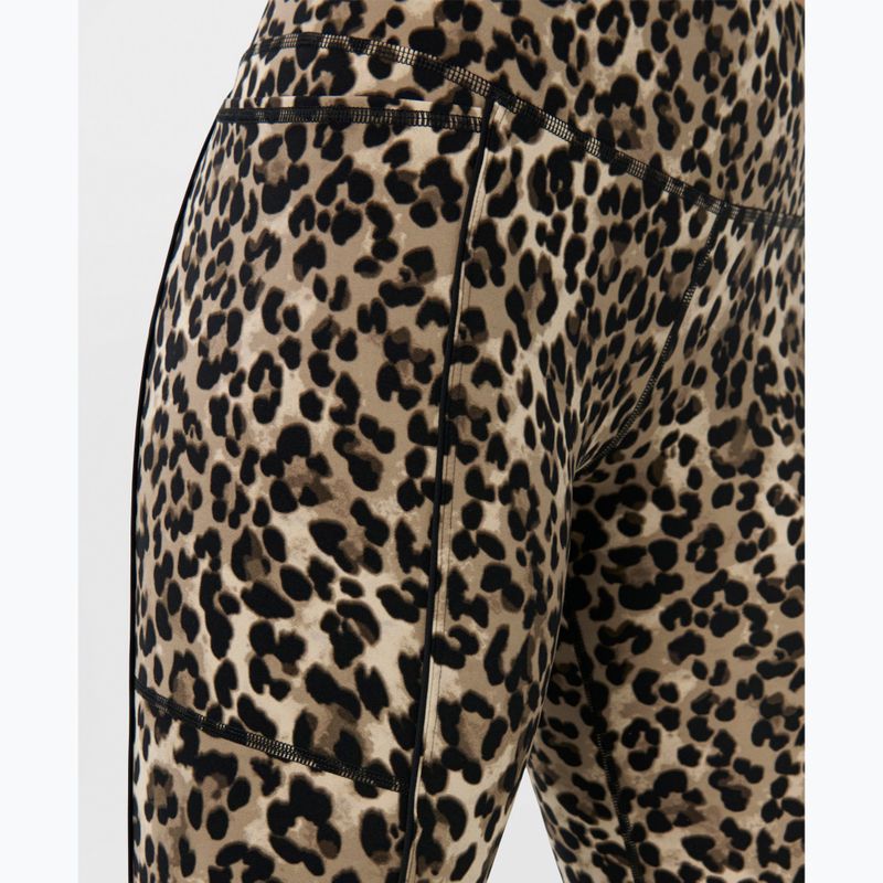Leggings da allenamento donna Sweaty Betty Power Piping Workout 7/8 brown ink leopard print 6