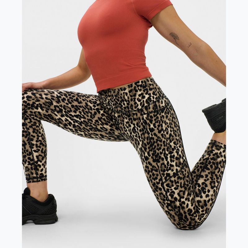 Leggings da allenamento donna Sweaty Betty Power Piping Workout 7/8 brown ink leopard print 7