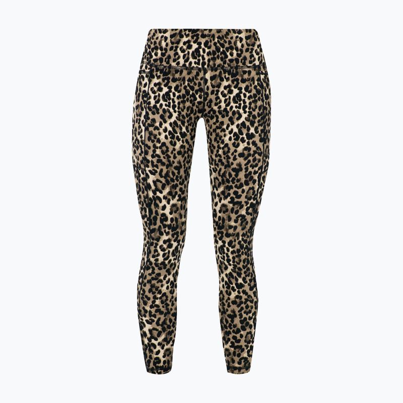 Leggings da allenamento donna Sweaty Betty Power Piping Workout 7/8 brown ink leopard print 8