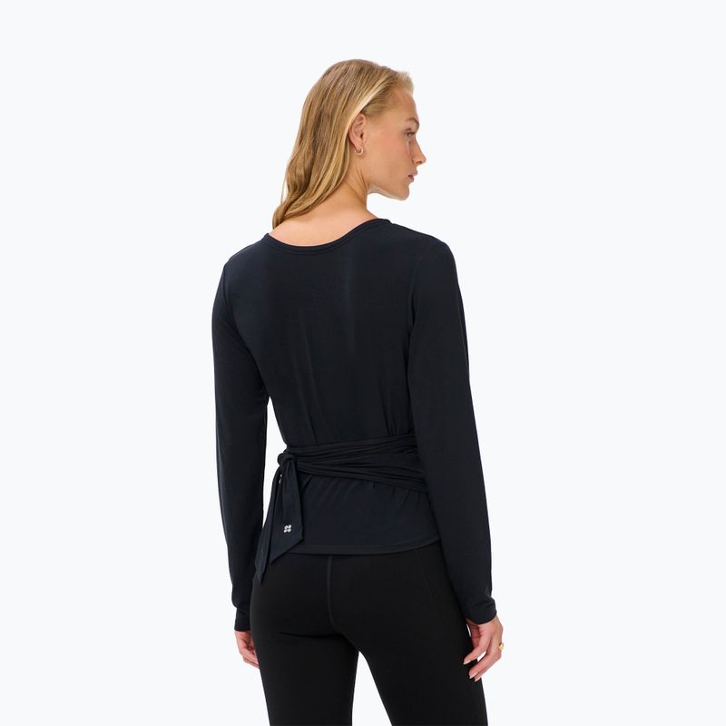 Longsleeve da donna Sweaty Betty Soft Flow Studio Wear Your Way black 3