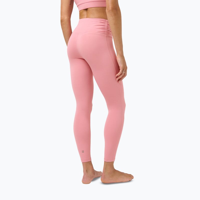 Leggings da allenamento donna Sweaty Betty Ultimate Studio 7/8 Ruched dark deco pink 3