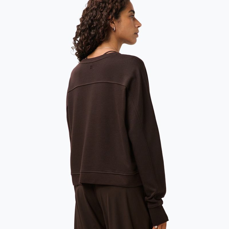 Felpa donna Sweaty Betty After Class Yoke Crop espresso brown 3