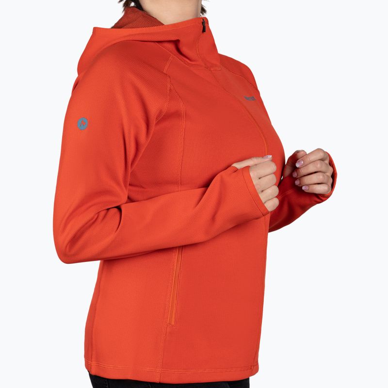 Felpa trekking donna Marmot Simani rosso sole 3