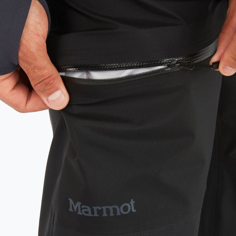 Pantaloni con membrana Marmot Mitre Peak Gore Tex da uomo, nero 4