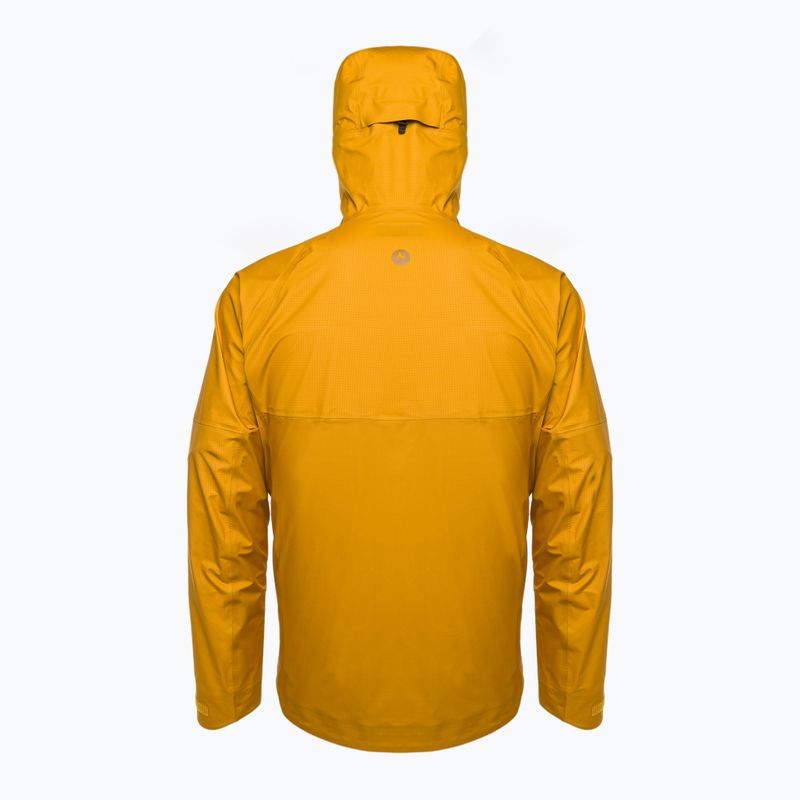 Giacca da pioggia Marmot Mitre Peak Gore Tex da uomo giallo oro 3
