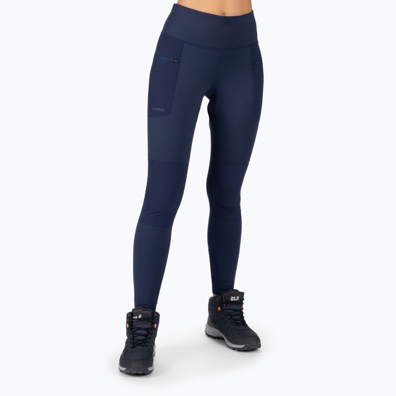 Pantaloni da trekking da donna Marmot Winter Mountain Active Hybrid Tight arctic navy