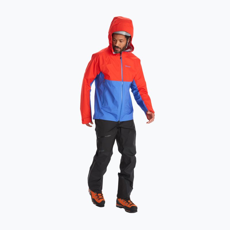 Giacca antipioggia Marmot Mitre Peak Gore Tex victory red/trail blue da uomo 3