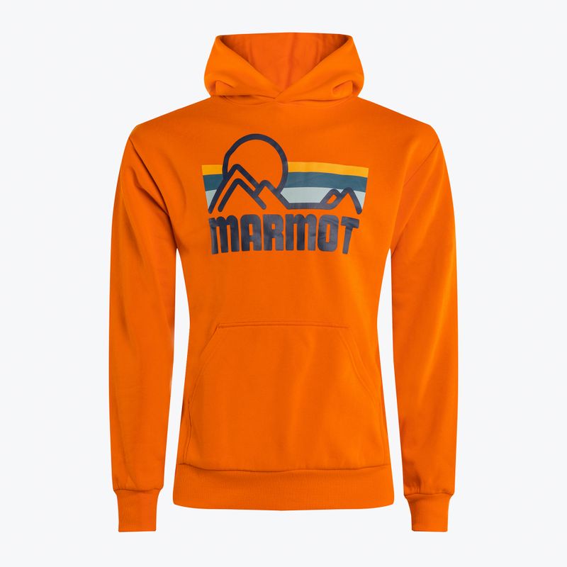 Felpa Marmot Coastal Hoody da uomo, arancione e pepe
