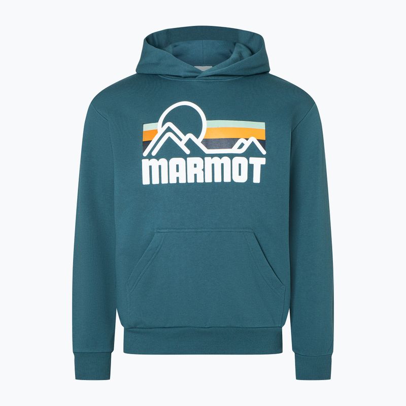 Felpa Marmot Coastal Hoody da uomo, color verde acqua. 3