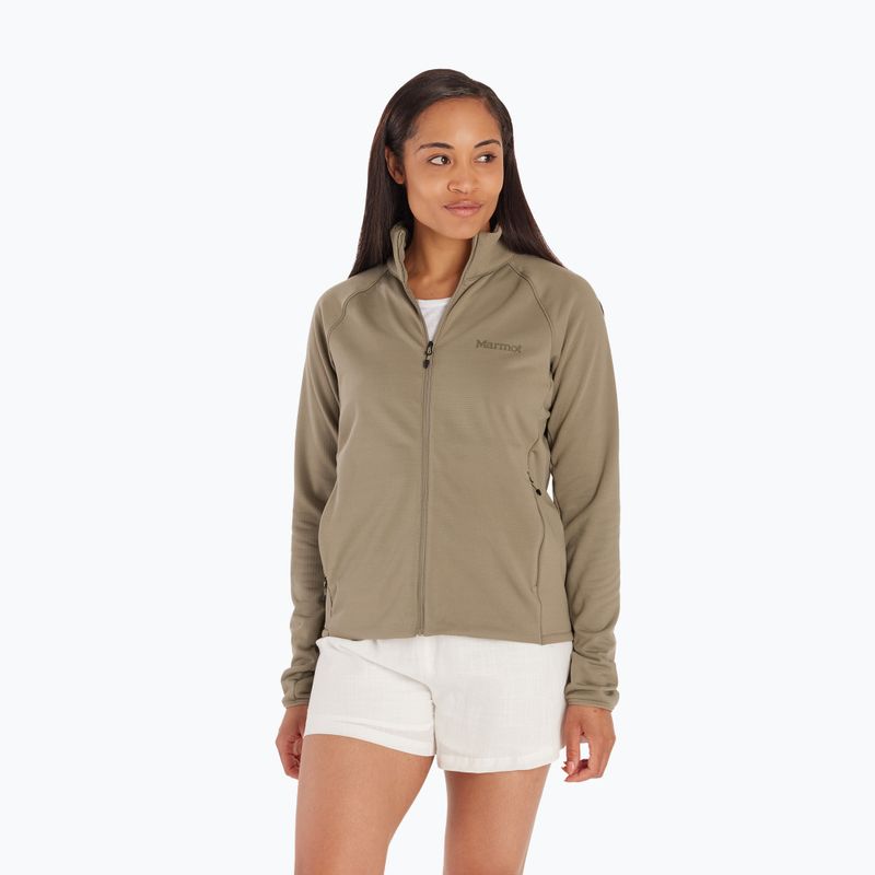 Felpa Marmot Leconte Hoodless Fleecevetiver da donna