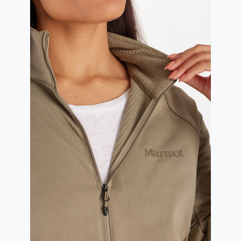 Felpa Marmot Leconte Hoodless Fleecevetiver da donna 5