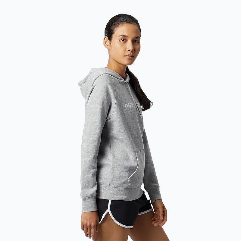 Felpa donna New Balance Core Fleece Hoodie grey 2