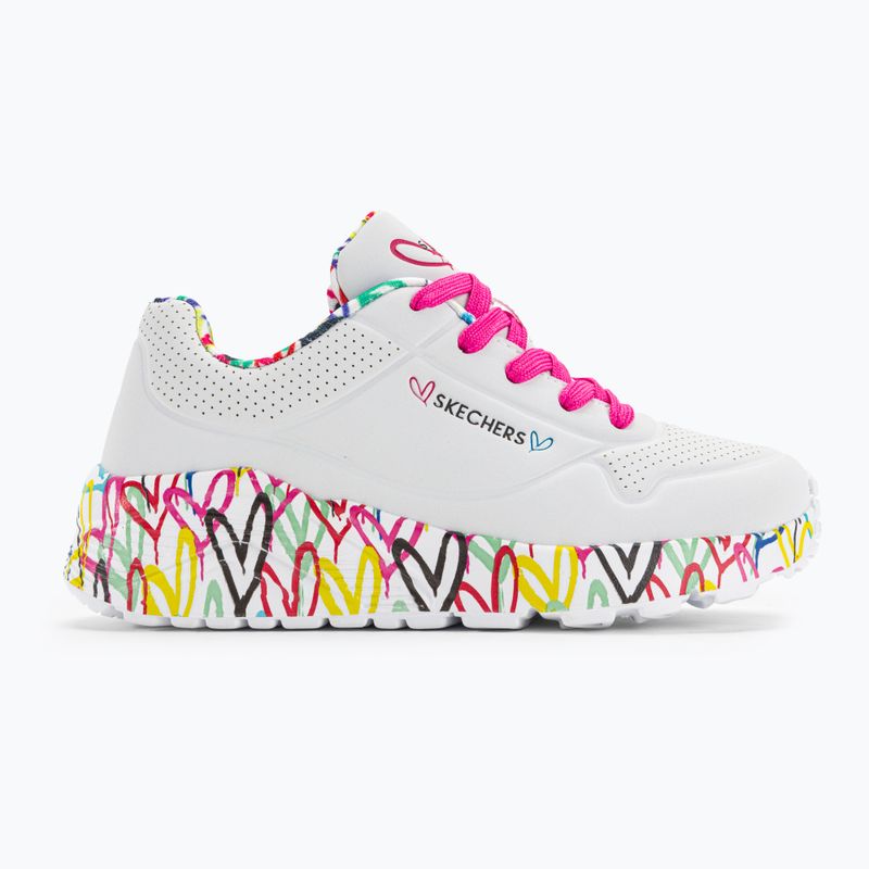 SKECHERS Uno Lite Lovely Luv bianco/multi scarpe da bambino 2