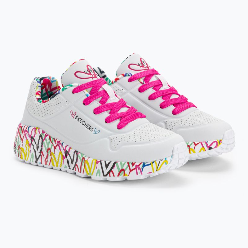 SKECHERS Uno Lite Lovely Luv bianco/multi scarpe da bambino 4