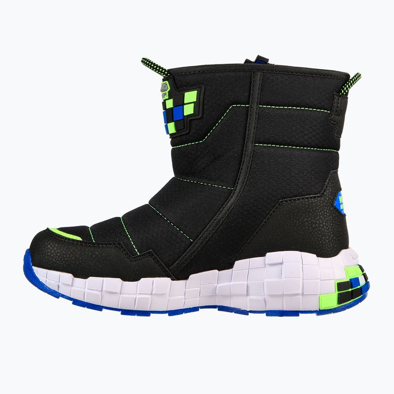 SKECHERS Mega-Craft Cuboforce stivali da neve per bambini nero/blu/lime 3
