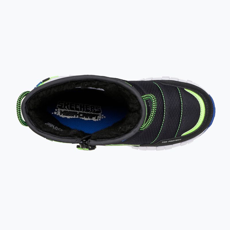 SKECHERS Mega-Craft Cuboforce stivali da neve per bambini nero/blu/lime 5