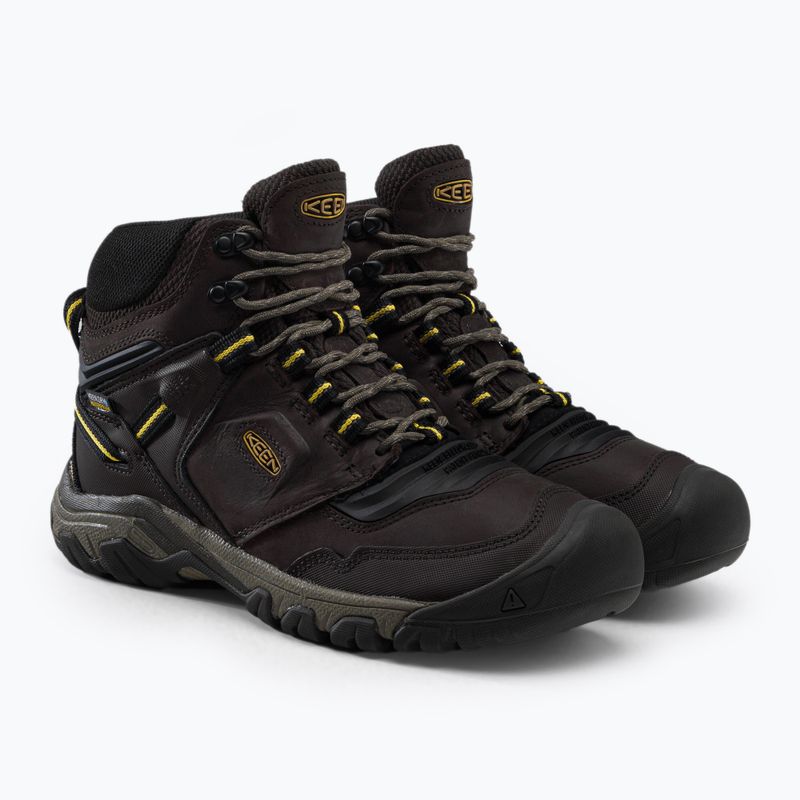 KEEN Ridge Flex Mid WP scarpe da trekking da uomo giallo caffè/keen 5
