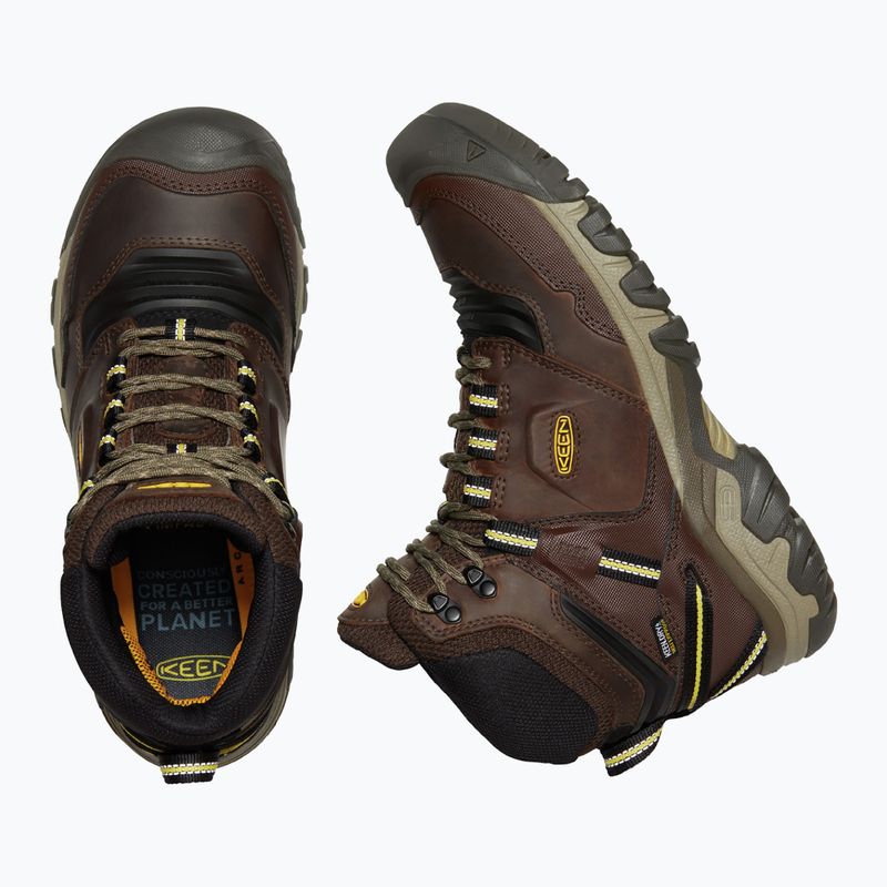 KEEN Ridge Flex Mid WP scarpe da trekking da uomo giallo caffè/keen 14