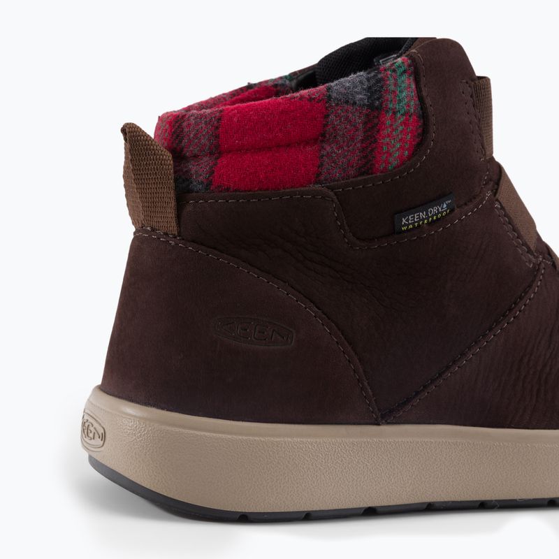 Stivali KEEN Elle Winter Mid WP da donna, chicco di caffè e plaid rosso 7